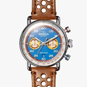 The Shinola Canfield Speedway 44mm watch available at Rottermond Jeweler