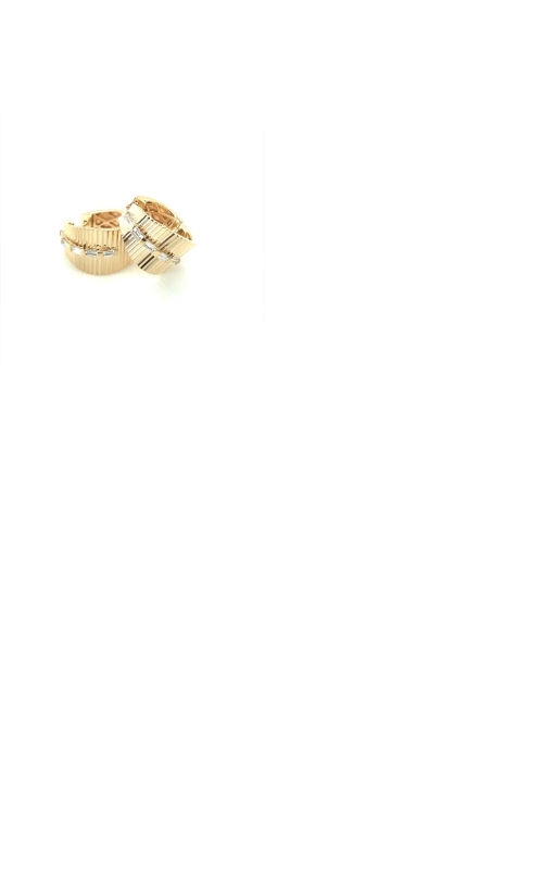 Rottermond Signature:14 Karat Yellow Gold Diamond Cut Baguette Diamond Earrings