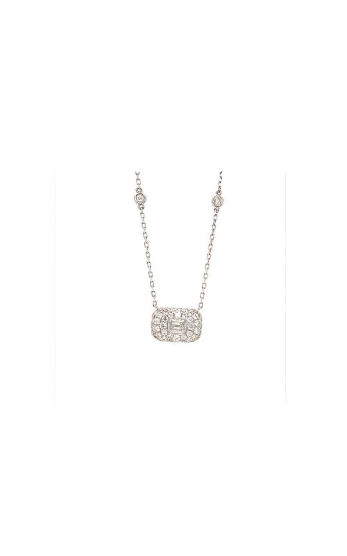 Marry Ann:14 Karat White Gold 89 Facet Fancy Diamonds by the Yard Diamond Necklace