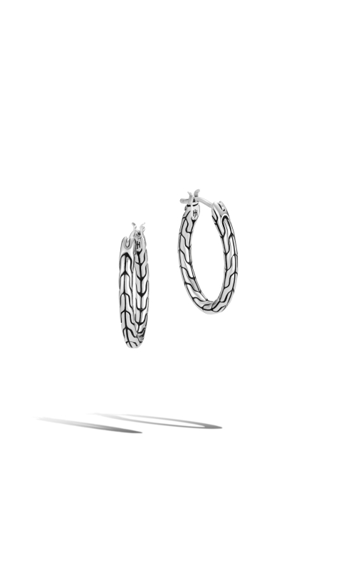 Sterling Silver John Hardy Classic Chain Hoop Earrings 645-1136