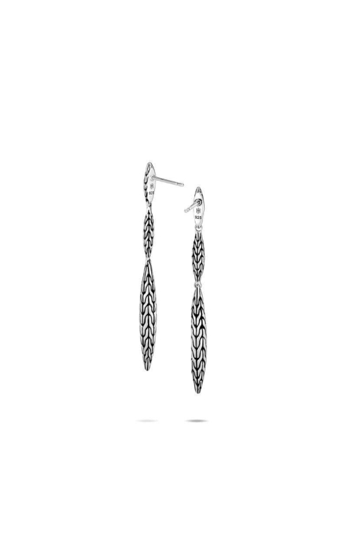 John Hardy White Sterling Silver Spear Small Drop Earrings