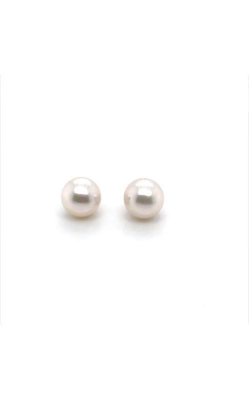 Lady's 18 Karat Yellow Gold 9-10 mm South Sea Pearl Stud Earrings.