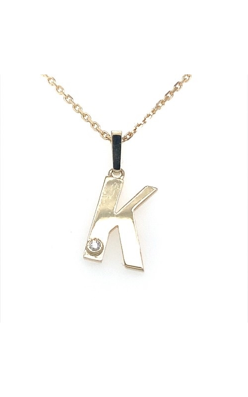 Michael M.:14 Karat Yellow Gold K Deco Initial Charm