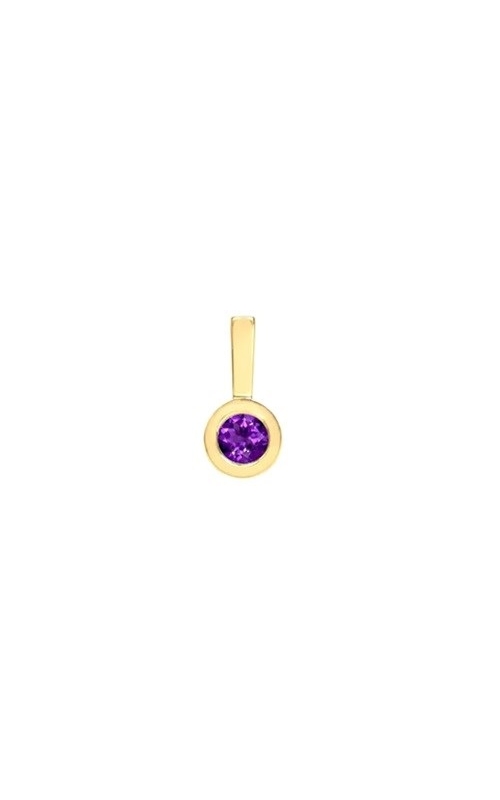 Michael M.:14 Karat Yellow Gold Amethyst Deco Birthstone Charm