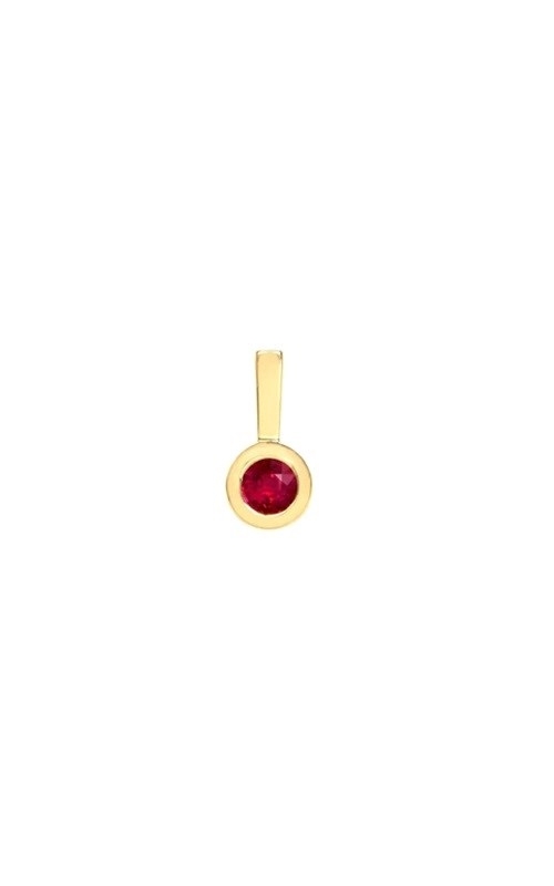 Michael M.:14 Karat Yellow Gold Ruby Deco Birthstone Charm