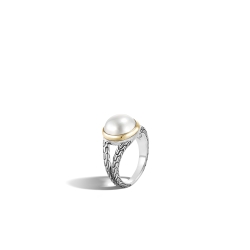 Hot Deal Sterling Silver And 18 Karat Yellow Gold Ring